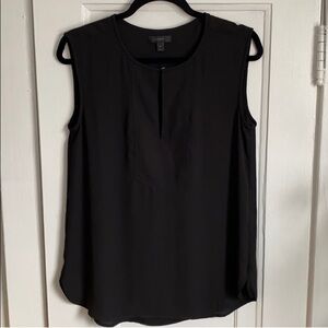 J.Crew 00 - XS Keyhole Shell Top Black Blouse Sleeveless